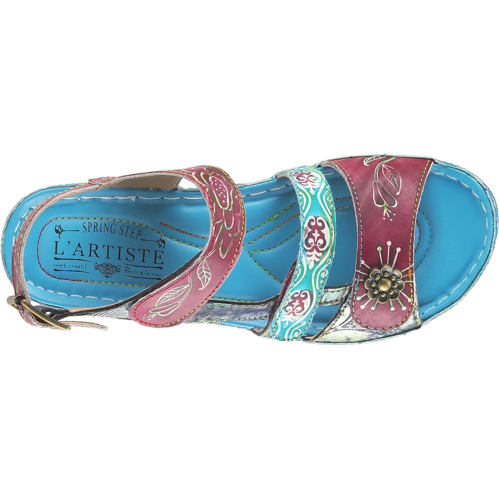 Womens L'artiste by spring step Women's L'Artiste by Spring Step Sumacah Aqua Multi Leather Aqua Multi Leather