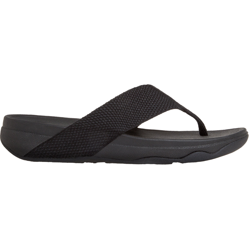 Womens Fit flop Women's FitFlop Surfa Black Fabric Black Fabric