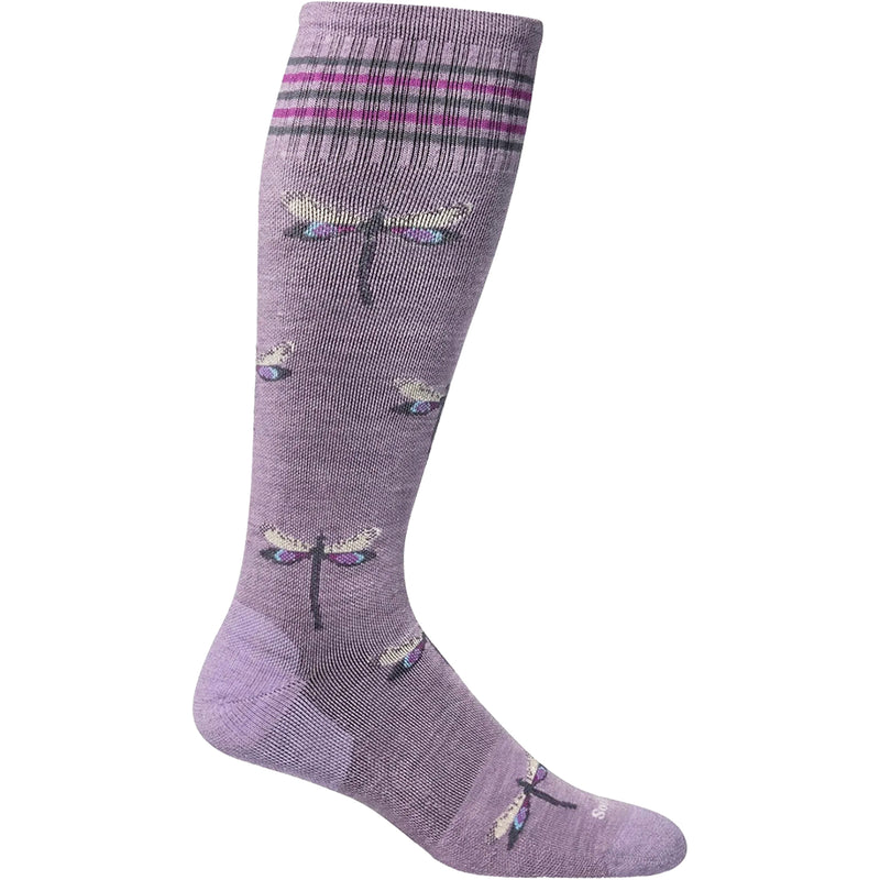 Women's Sockwell Dragonfly Lavender Knee High Socks 15-20 mmHg