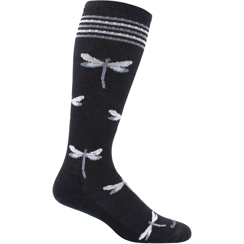 Women's Sockwell Dragonfly Black Knee High Socks 15-20 mmHg