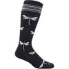 Womens Sockwell Women's Sockwell Dragonfly Black Knee High Socks 15-20 mmHg Black