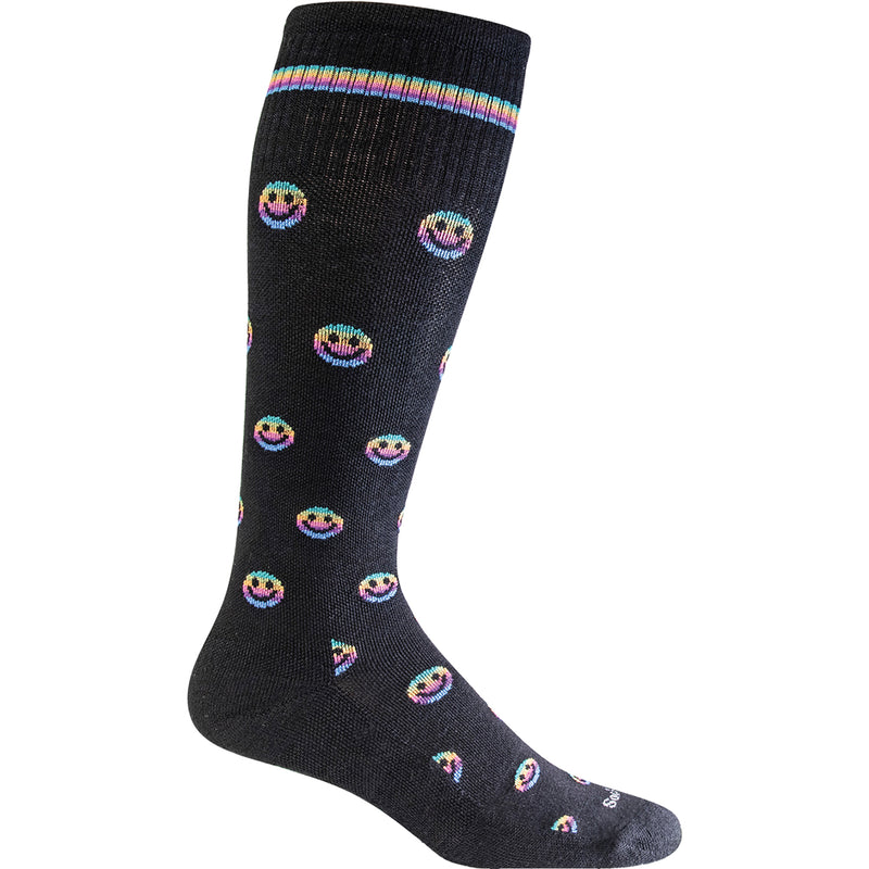 Women's Sockwell Smiley Black Knee High Socks 15-20 mmHg