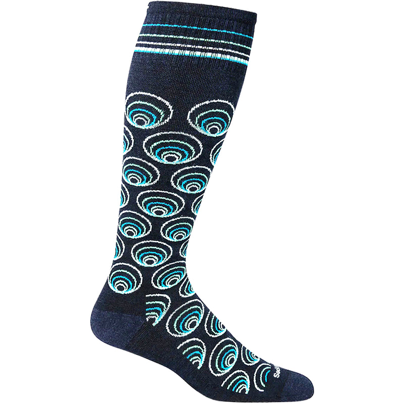 Women's Sockwell Twirl Navy Knee High Socks 15-20 mmHg