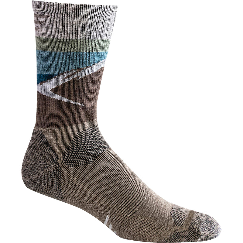 Men's Sockwell Modern Mountain Khaki Crew Socks 15-20 mmHg