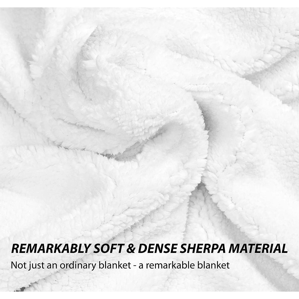 Unisex Genteele blankets Unisex Genteele Sherpa Throw Blanket Grey Ornaments Grey Ornaments