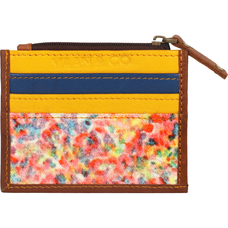 Women's Vaan and Co. Credit Card Wallet Floral Leather