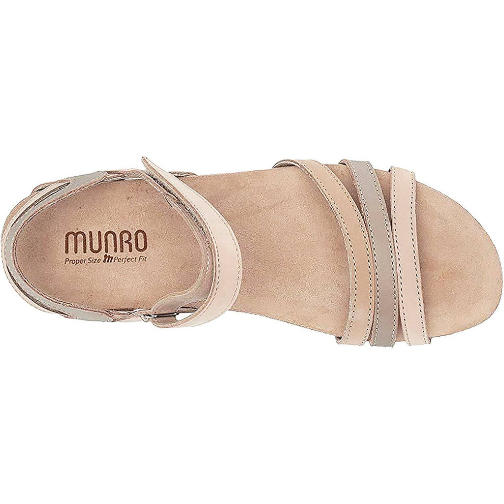 Womens Munro Women's Munro Summer Taupe Combo Leather Taupe Combo Leather