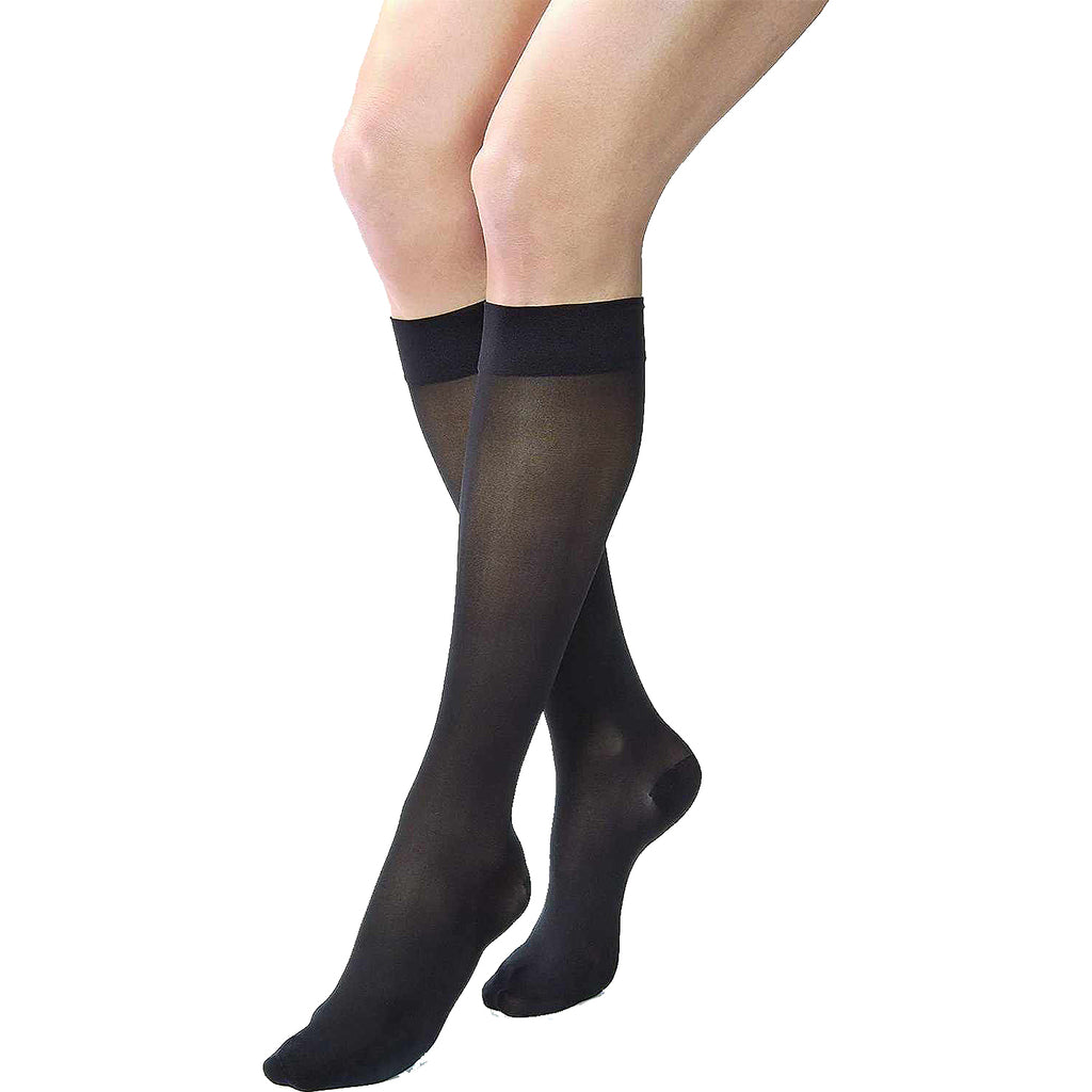 Womens Jobst Women's Jobst Ultra Sheer Knee High Socks 15-20 mmHg Black Medium Black Medium
