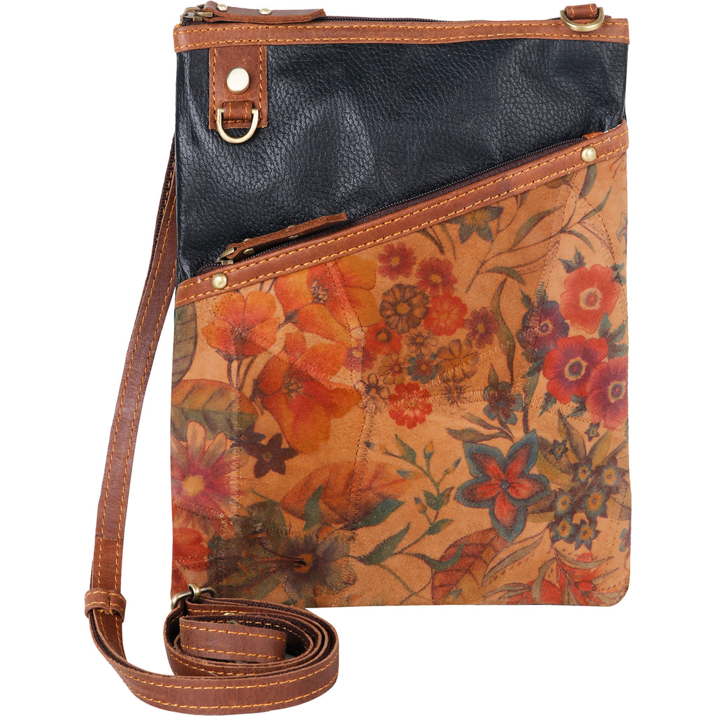 Womens Vaan & co. Women's Vaan and Co. Grayson Long Crossbody Bloom Leather Bloom Leather