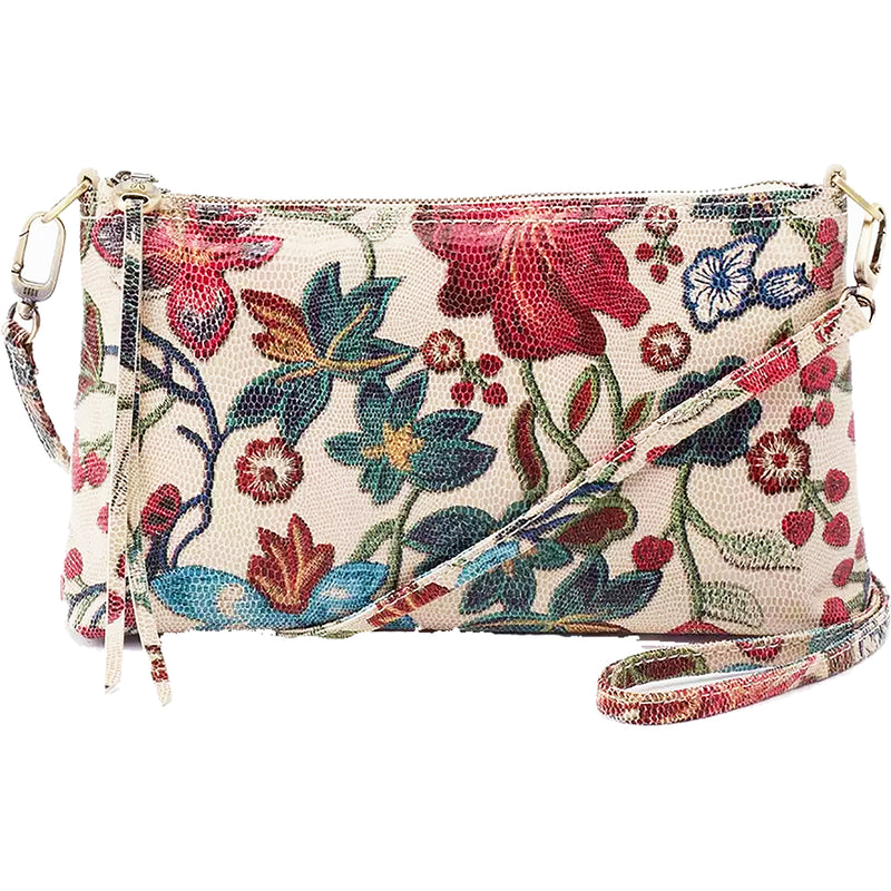 Women's Hobo Darcy Floral Stitch Printed Leather