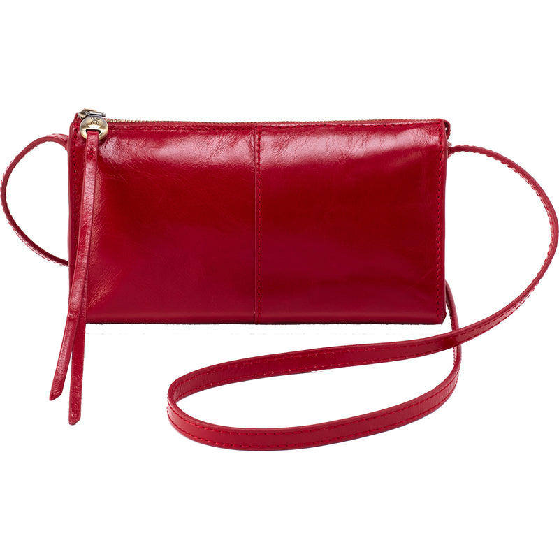 Women's Hobo Jewel Crossbody Crimson Vintage Hide Leather