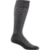 Mens Sockwell Men's Sockwell Featherweight Charcoal Knee High Socks 15-20 mmHg Charcoal