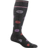 Womens Sockwell Women's Sockwell Full Bloom Charcoal Knee High Socks 15-20 mmHg Charcoal