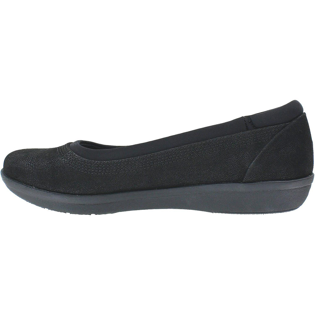 Womens Clarks Women's Clarks Cloudsteppers Ayla Low Black Fabric Black Fabric