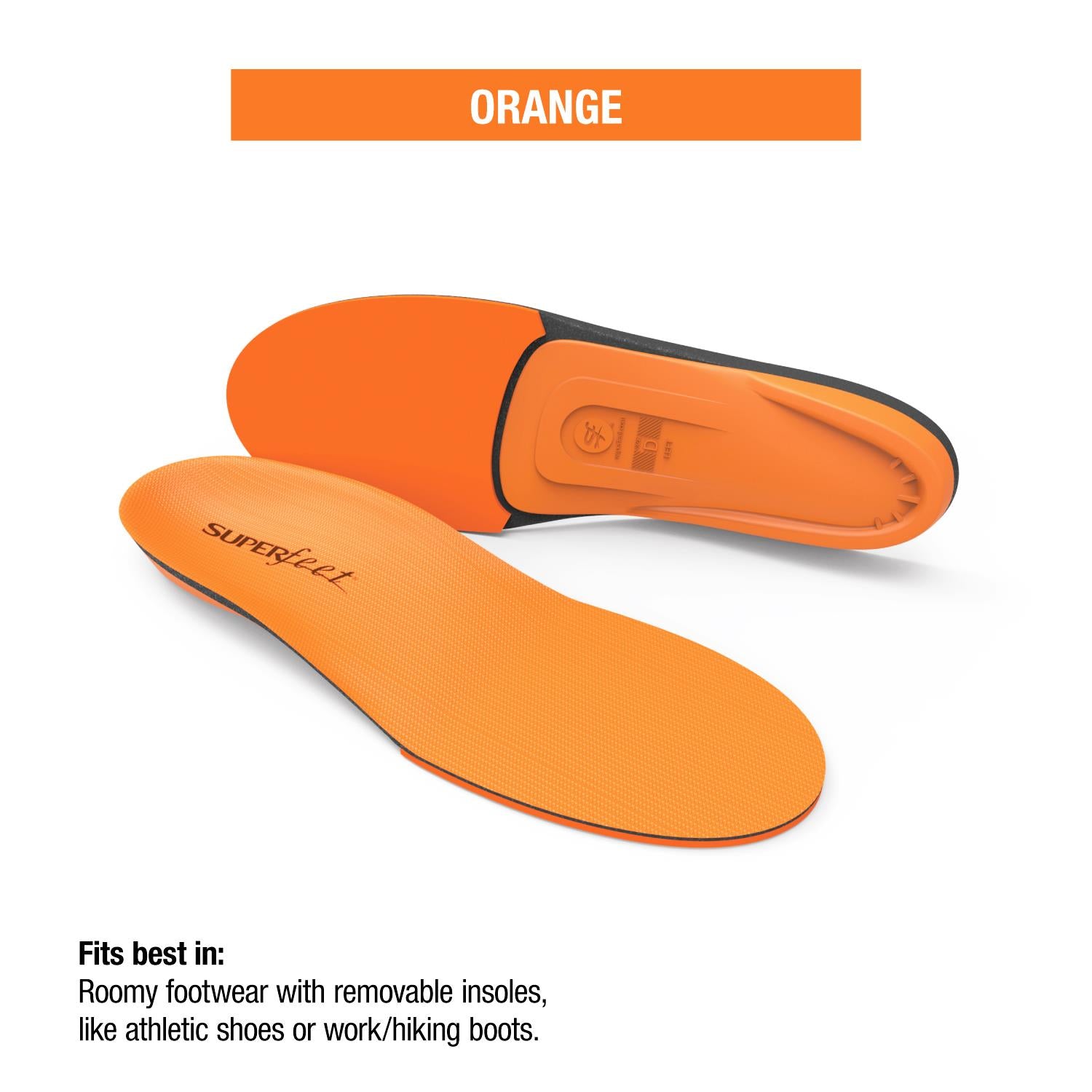 Superfeet Orange | Unisex Pain Relief Insoles | Footwear etc.