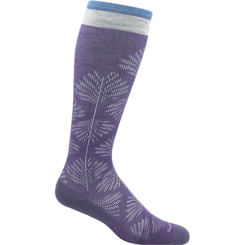 Women's Sockwell Full Floral Knee High Socks 15-20 mmHg Plum