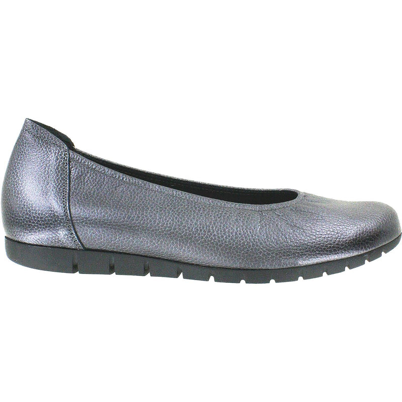 Women's Sabrinas Bruselas 85020 with Removable Arch Support Footbed Plomo Silver Pebbled Leather