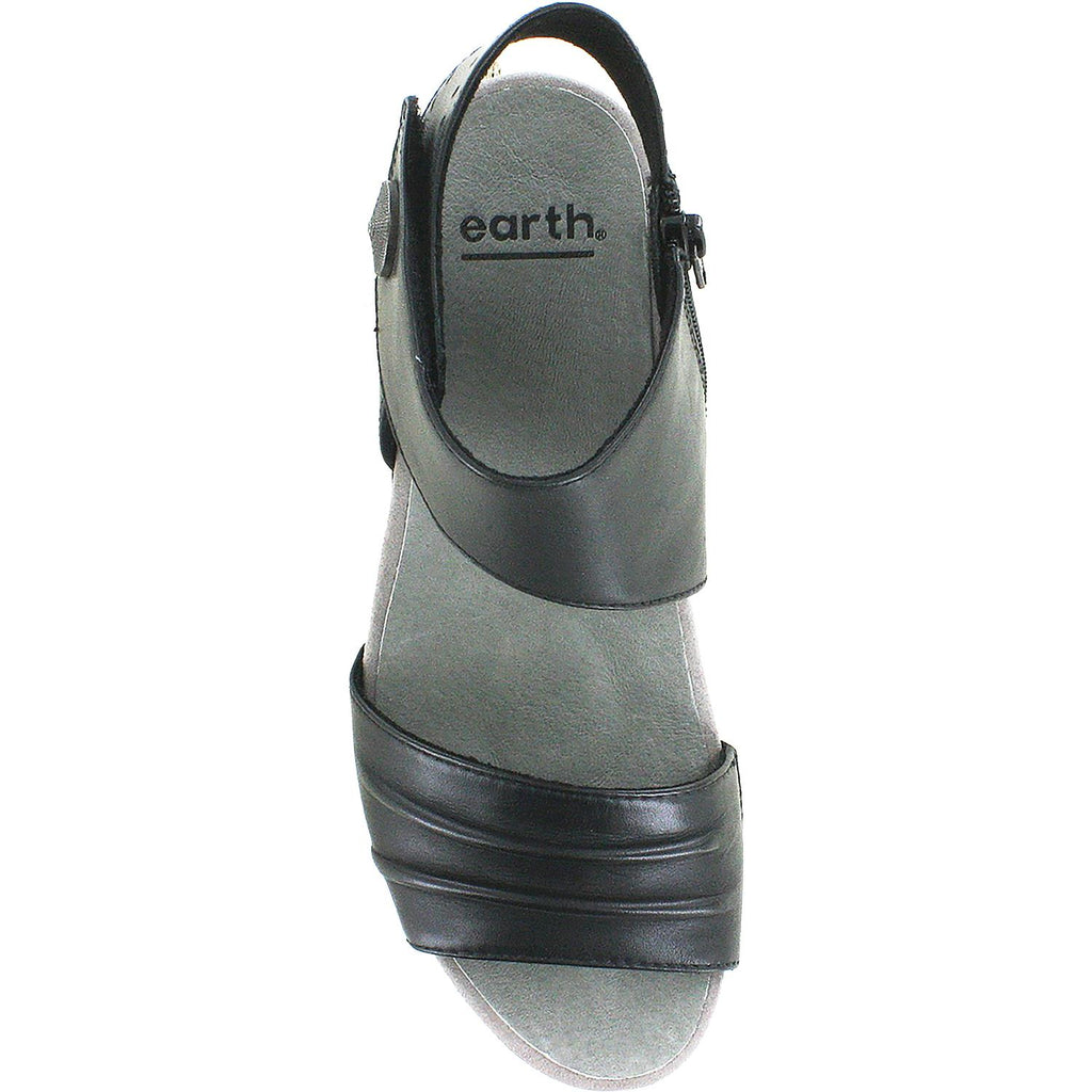 Womens Earth Women's Earth Barbados Black Leather Black Leather