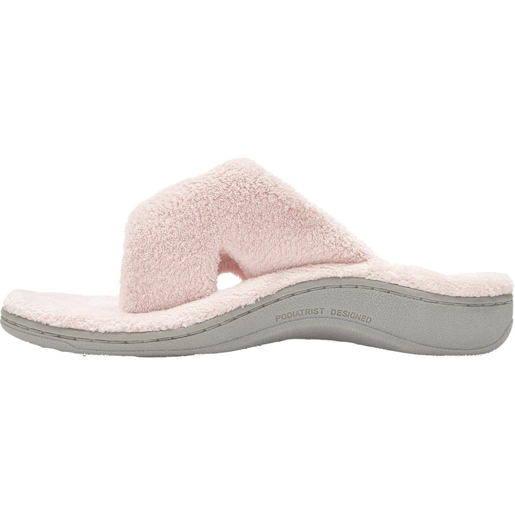 Womens Vionic Women's Vionic Relax Slippers Pink Terrycloth Pink Terrycloth
