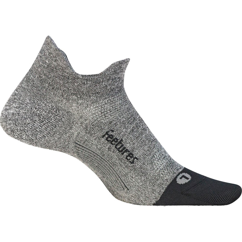 Unisex Feetures Elite Ultra Light No Show Tab Socks Grey