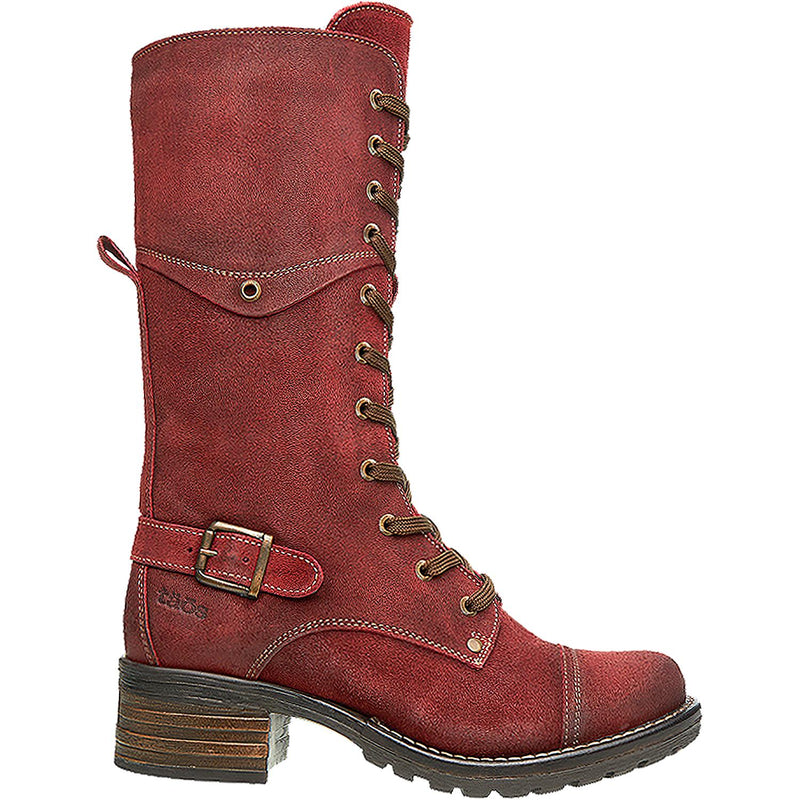 Women's Taos Tall Crave Garnet Rugged Leather