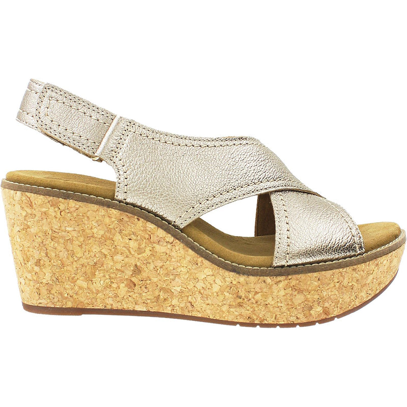 Women's Clarks Aisley Tulip Gold Leather