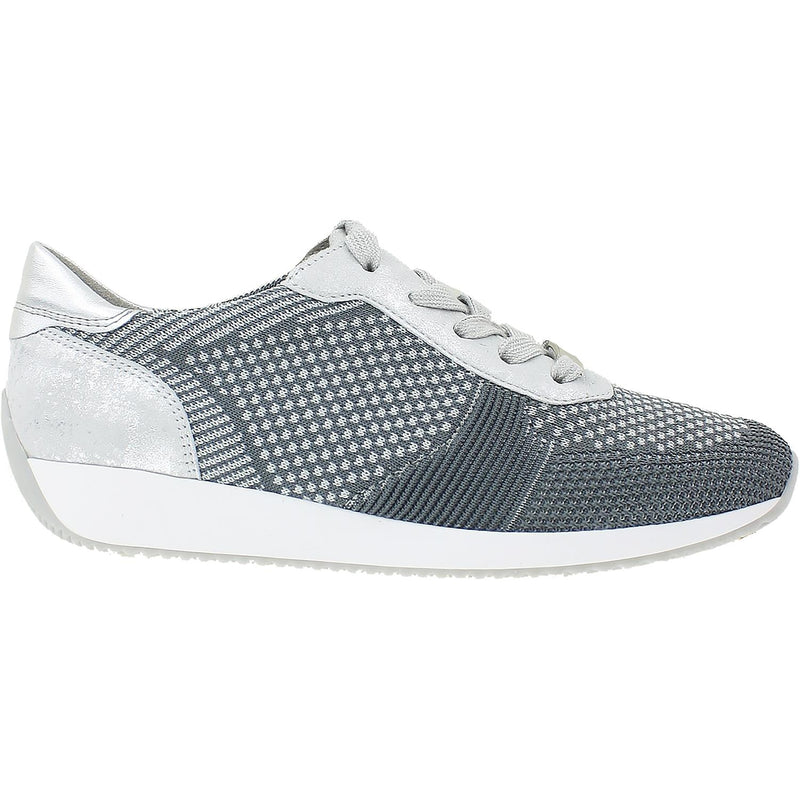 Women's Ara Shoes Lilly Grey Woven Fabric/Leather