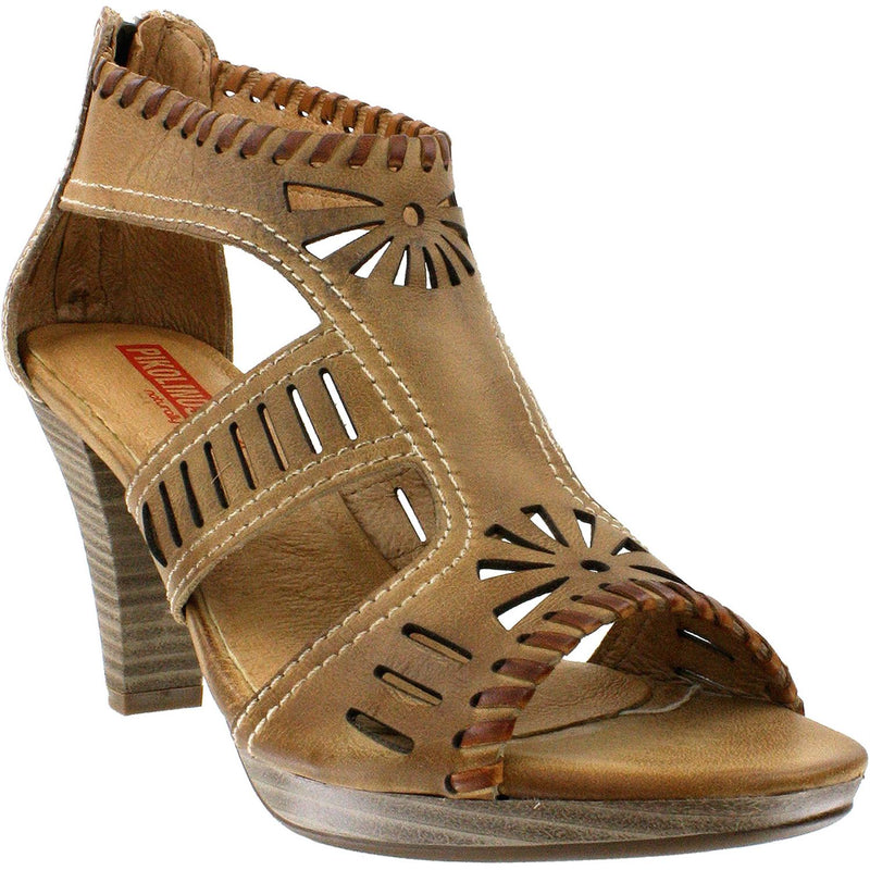 Women's Pikolinos Altea Dress Sandal 827-8414F Tortue/Brandy Leather