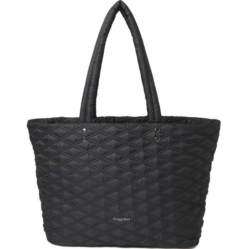 Women's Baggallini Quilted Tote Black Nylon