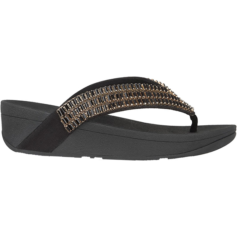 Women's Fit Flop Surfa Crystalstone Black Fabric