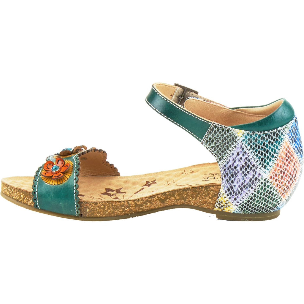 Womens L'artiste by spring step Women's Spring Step Meliza Teal Multi Leather Teal Multi Leather