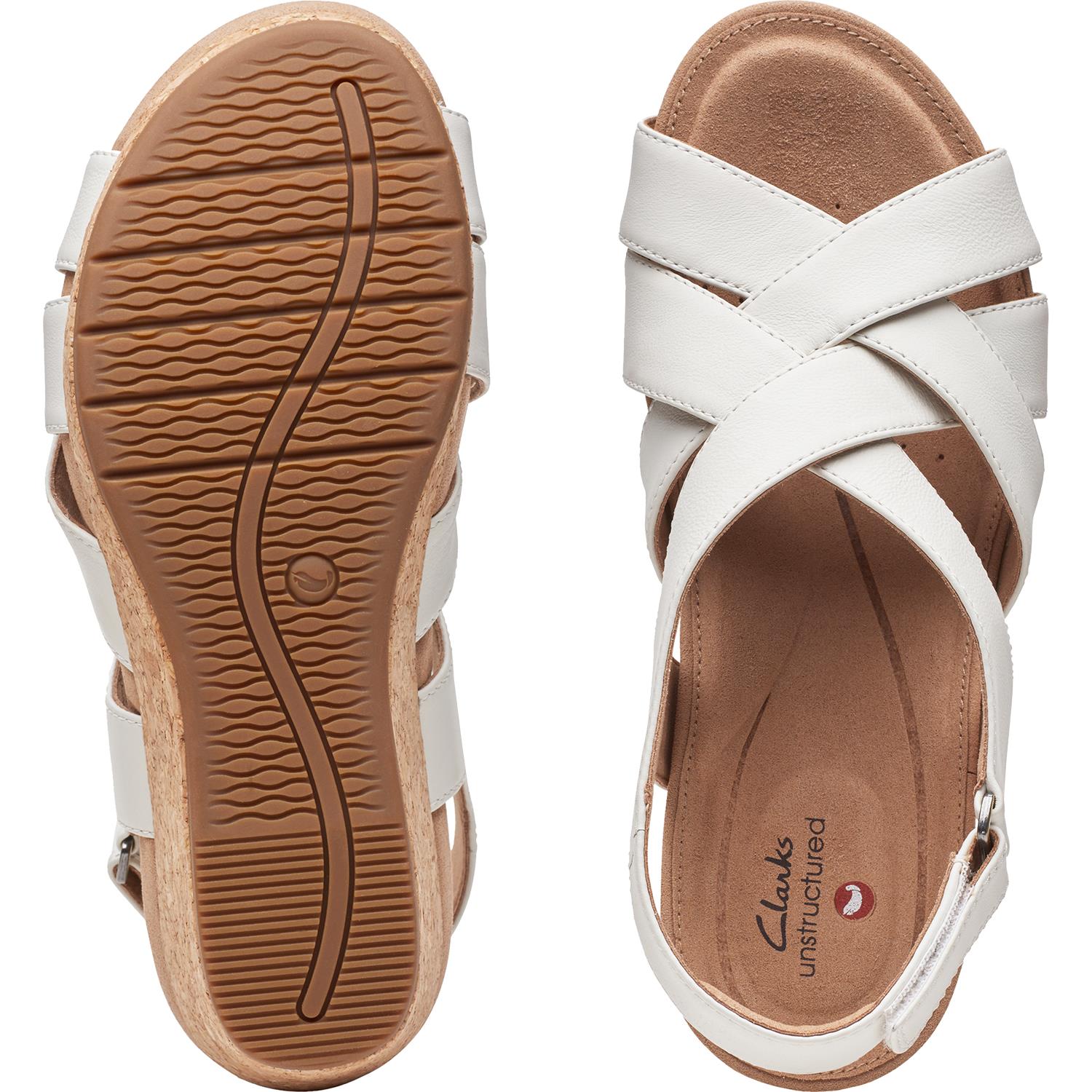 Clarks Un Capri Step White | Women's Sandals | Footwear