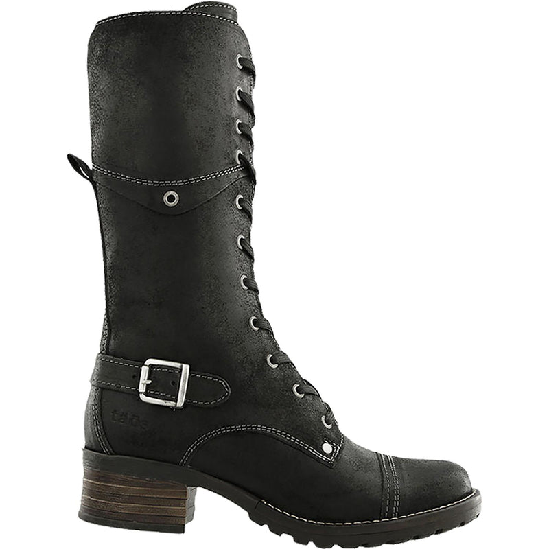 Women's Taos Tall Crave Black Rugged Leather
