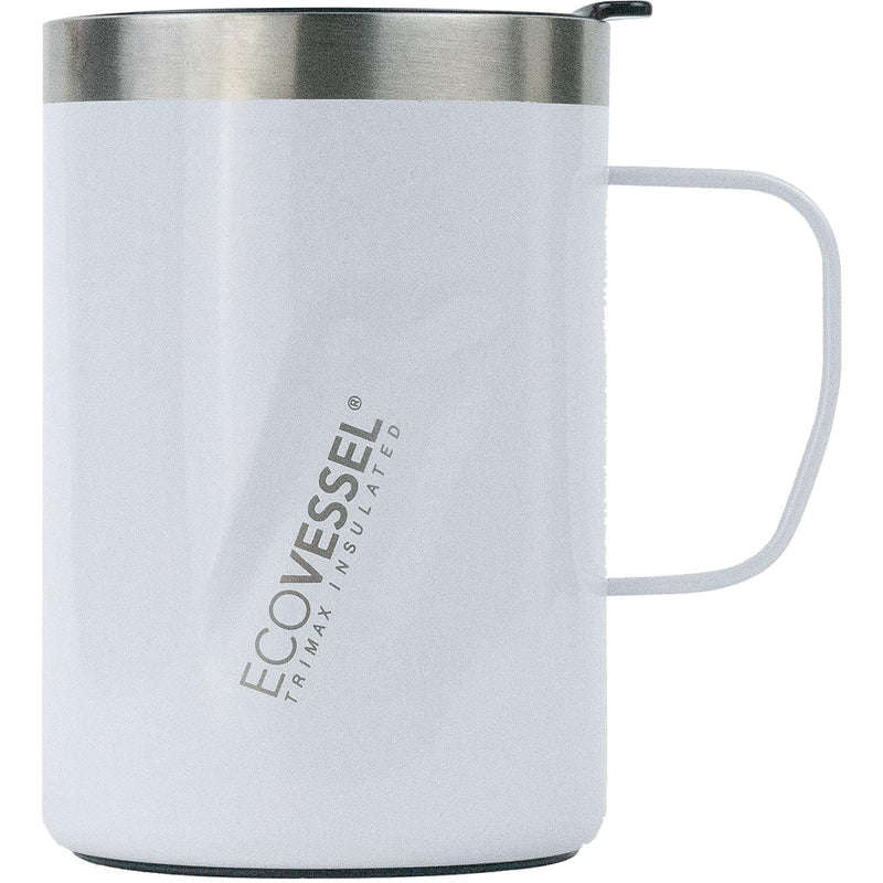 Unisex Ecovessel Transit Insulated Coffee Mug/Beer Mug 12 OZ White Pearl