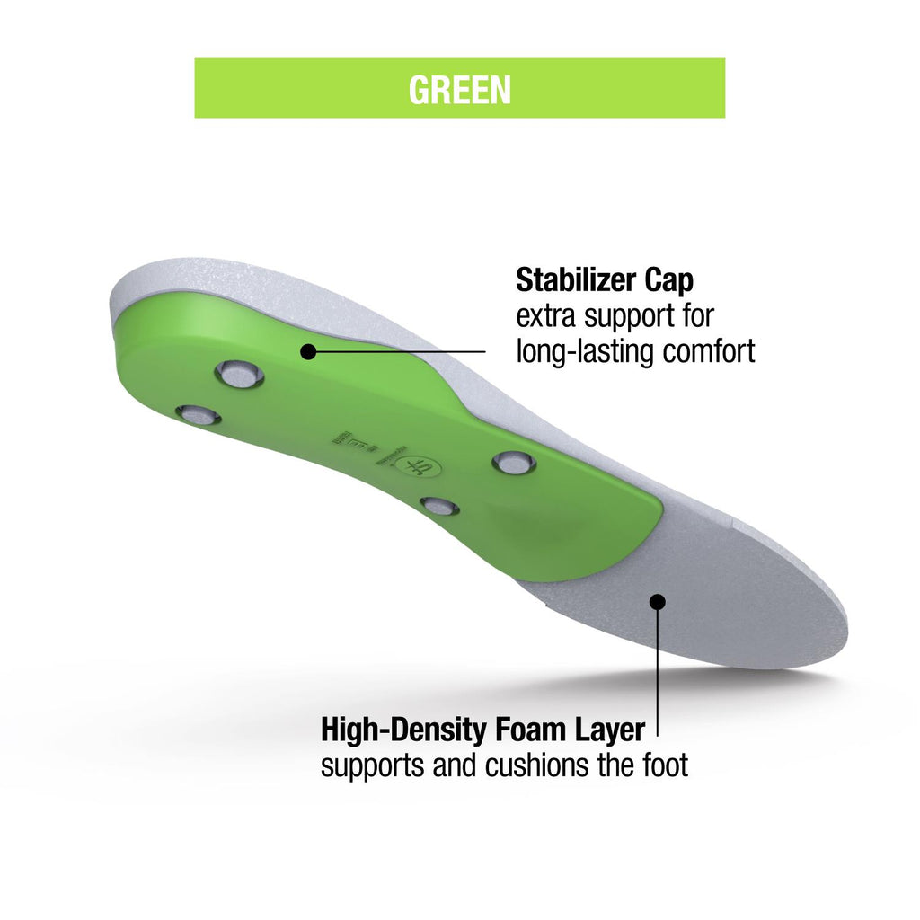 Unisex Superfeet Unisex Superfeet All-Purpose Support High Arch Green Insoles Green