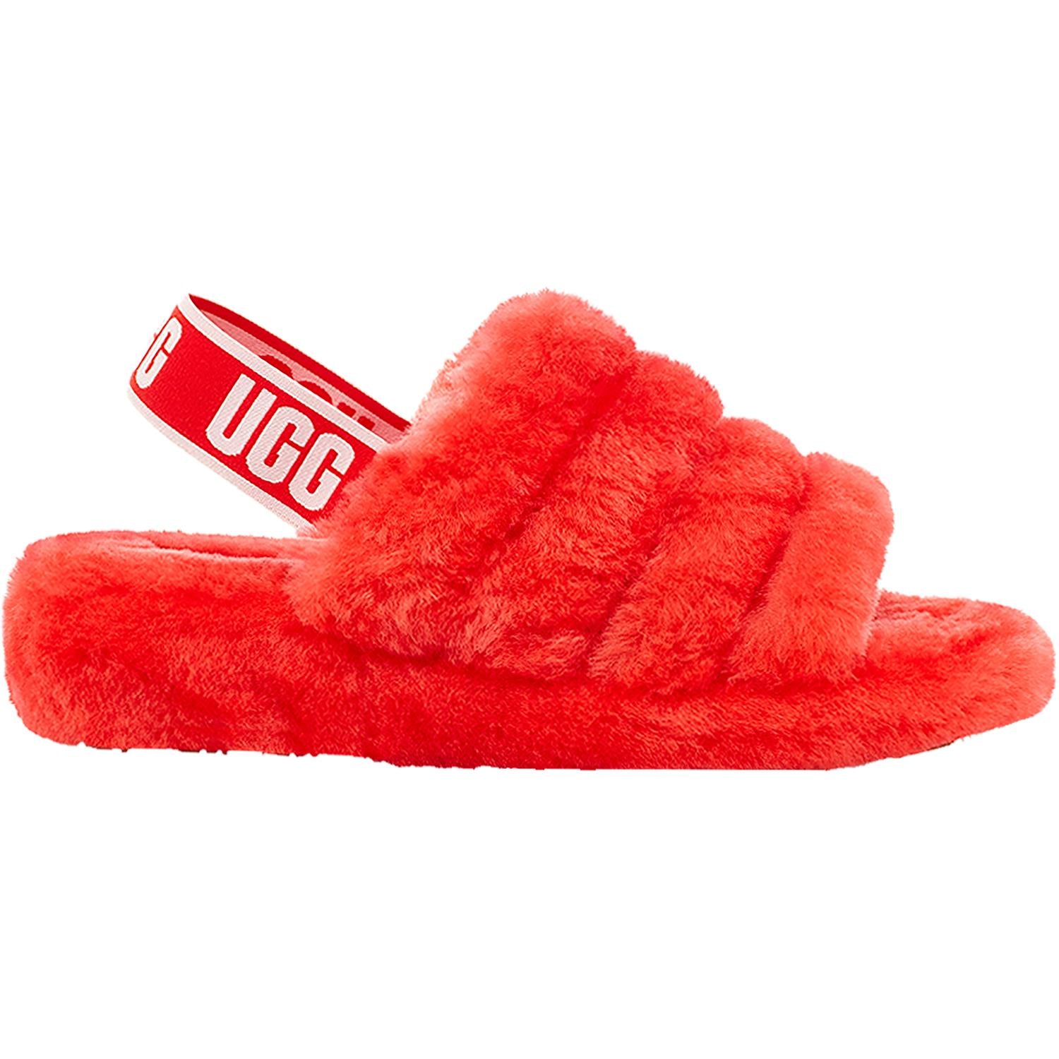 Women's UGG Fluff Yeah Slide Red Currant Sheepskin – Footwear etc.