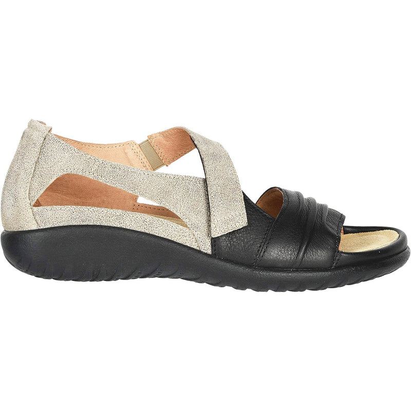 Women's Naot Papaki Speckled Beige/Soft Black Leather