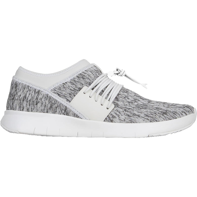 Women's Fit Flop Artknit Lace Up Trainer White Fabric