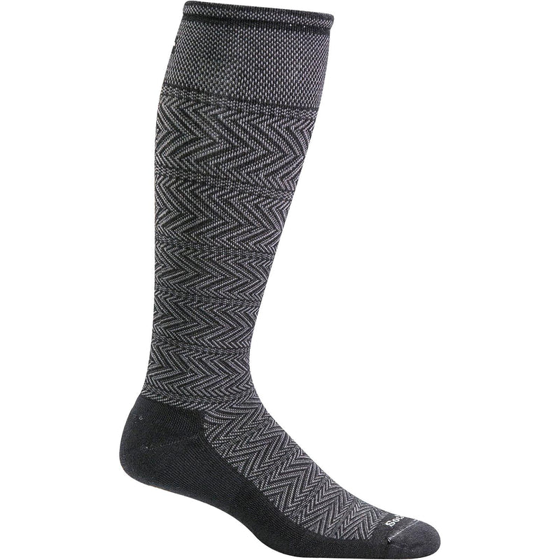 Men's Sockwell Chevron Twill Knee High Socks 20-30 mmHg Black