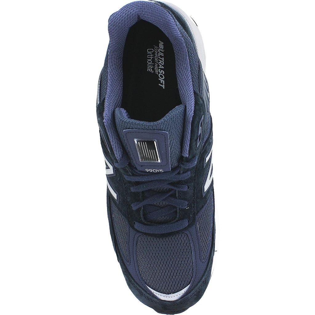 Mens New balance Men's New Balance M990NV5 Running Shoes Navy/Silver Suede Mesh Navy/Silver Suede Mesh