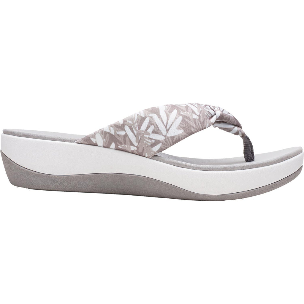 Womens Clarks Women's Clarks Cloudsteppers Arla Glison Grey Floral Fabric Grey Floral Fabric