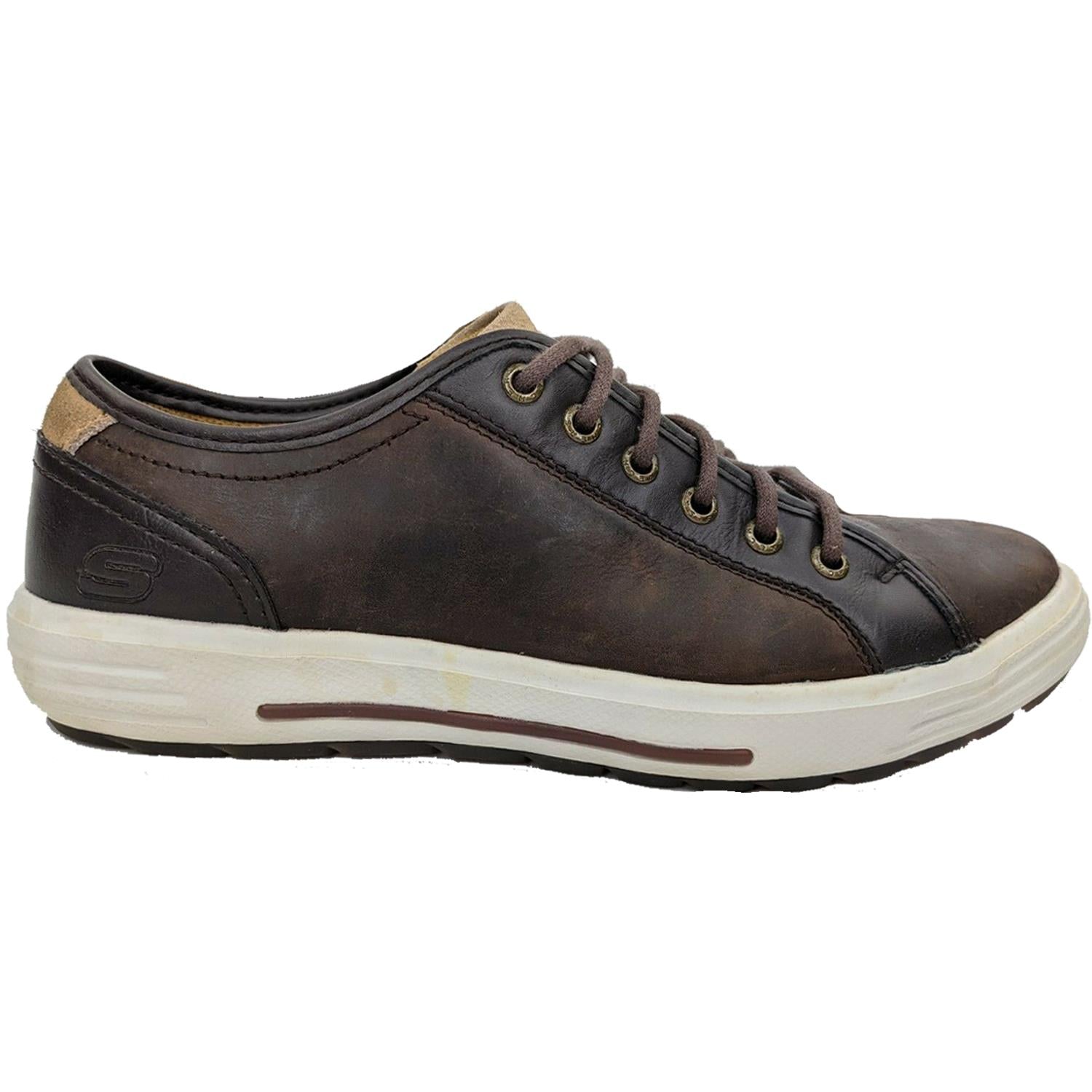Men's Skechers Porter Ressen Dark Brown Leather – Footwear etc.