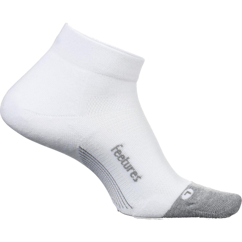 Unisex Feetures Elite Max Cushion Low Cut Socks White