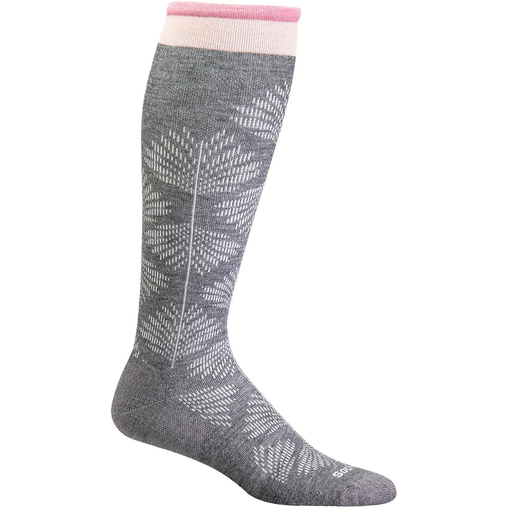 Womens Sockwell Women's Sockwell Full Floral Knee High Socks 15-20 mmHg Charcoal Charcoal