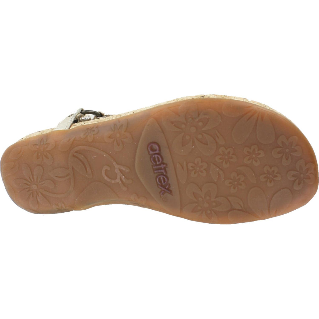 Womens Aetrex Women's Aetrex Emilia Gold Synthetic Gold Synthetic