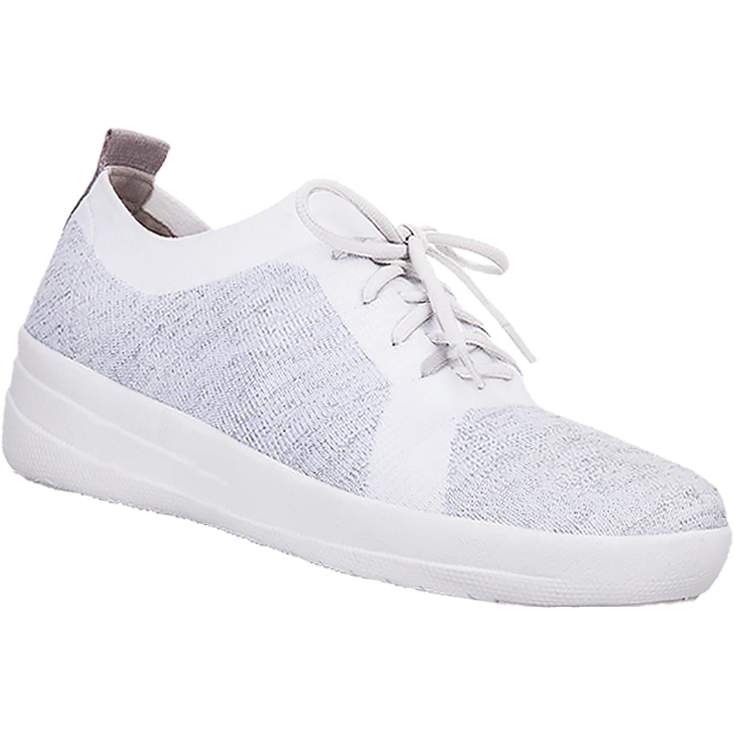 Women's Fit Flop F-Sporty Uberknit Sneakers White/Silver Nylo – Footwear etc.