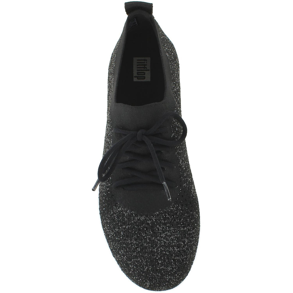 Womens Fit flop Women's Fit Flop F-Sporty Uberknit Crystal Sneakers Black Nylon Black Nylon