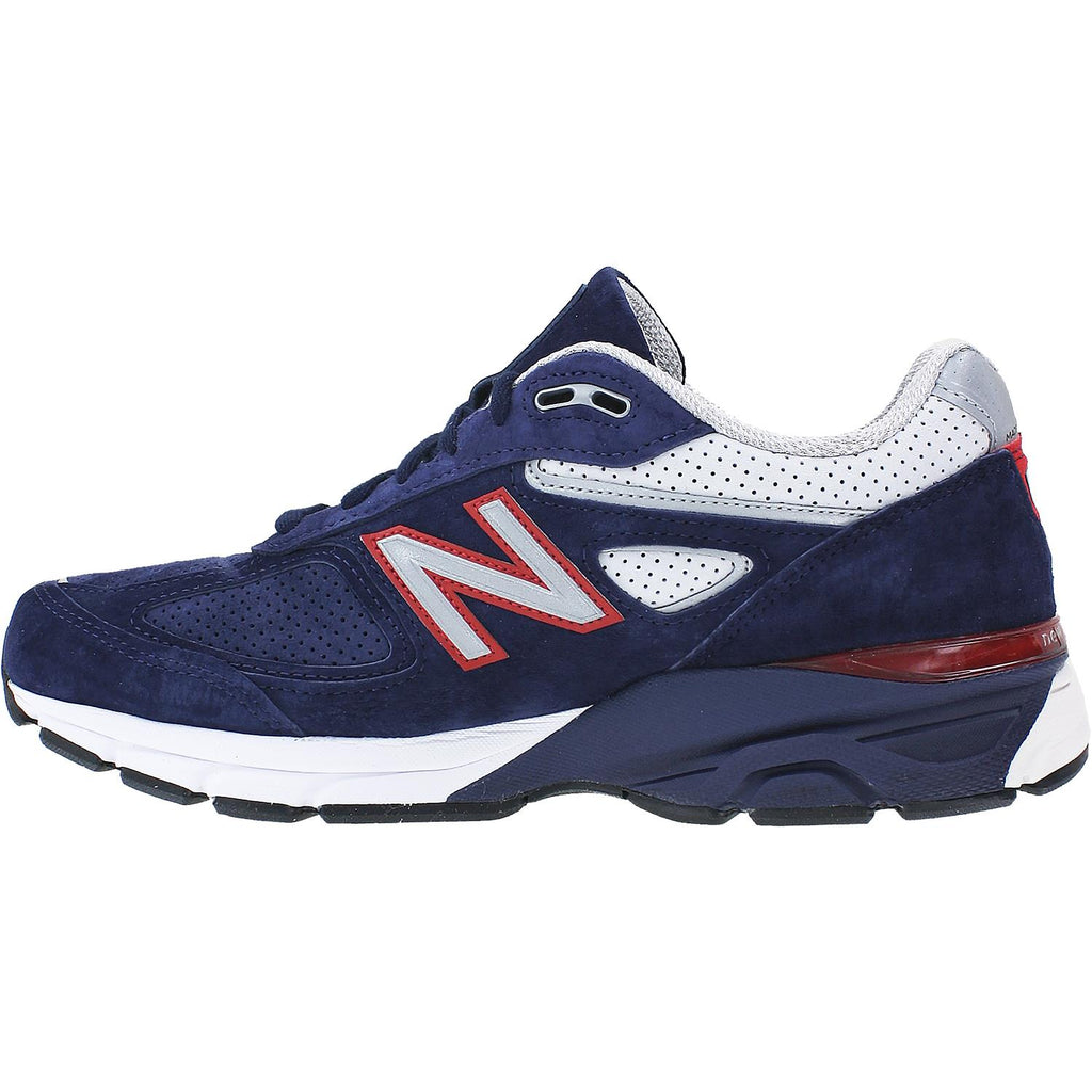 Mens New balance Men's New Balance M990BR4 Running Shoes Pigment/Red Suede Pigment/Red Suede