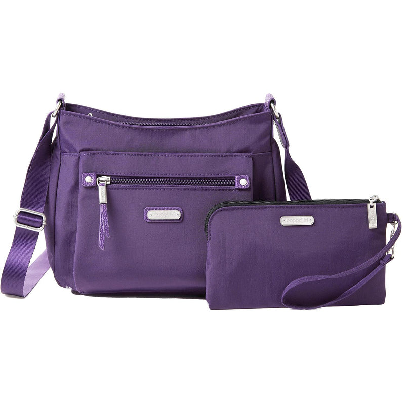 Women's Baggallini Uptown Bagg with RFID Phone Wristlet Grape Jelly Nylon