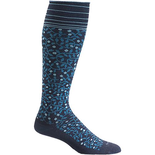 Women's Sockwell New Leaf Knee High Socks 20-30 mmHg Navy